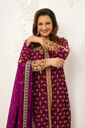 Stunning Party Wear Embroidered 3-Piece Suit with Dupatta