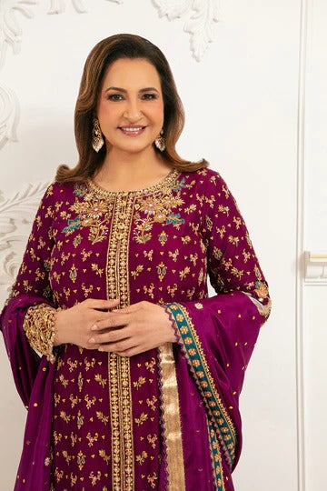 Stunning Party Wear Embroidered 3-Piece Suit with Dupatta