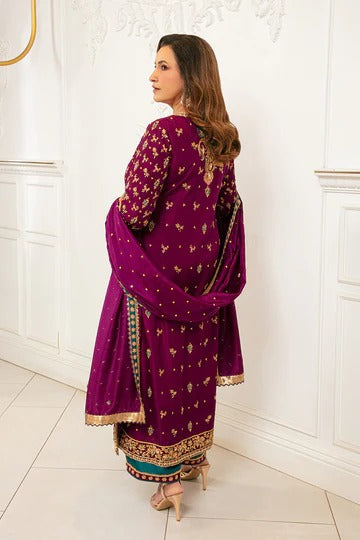 Stunning Party Wear Embroidered 3-Piece Suit with Dupatta